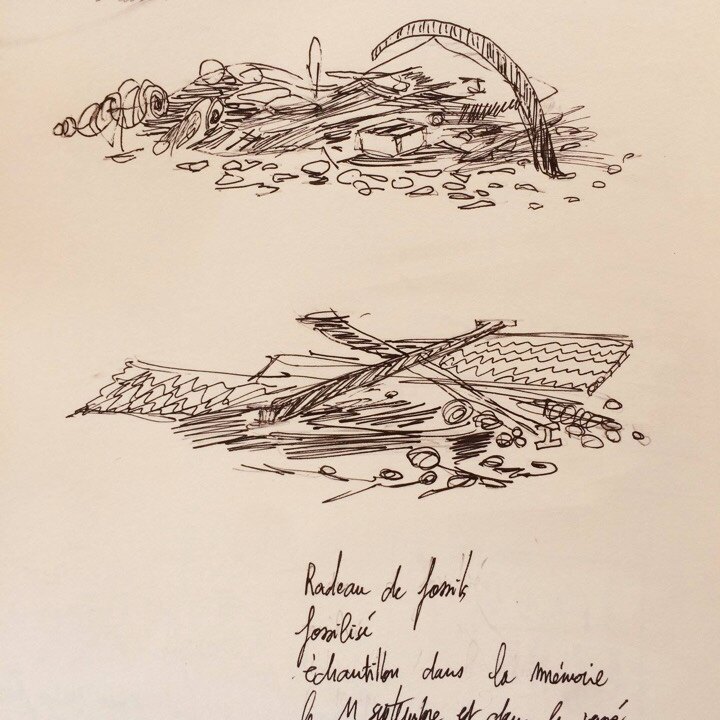 Detalhe do caderno de pesquisa da cenógrafa do espectáculo, Elsa Blin.