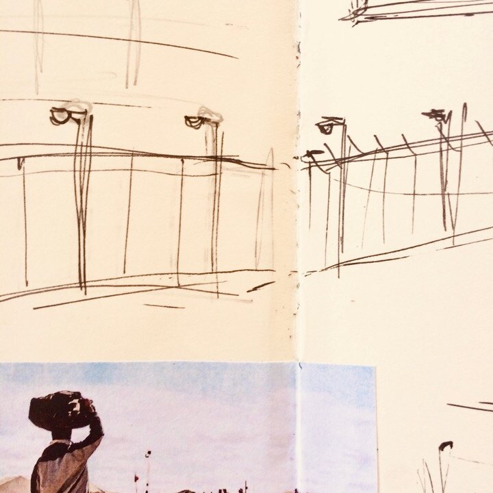 Detalhe do caderno de pesquisa da cenógrafa do espectáculo, Elsa Blin.